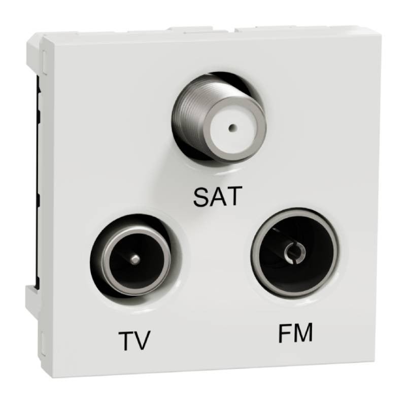 Simon Presa TV-SAT Modulare UNICA – 4,8x8,8x9 Cm, Facile Da Installare