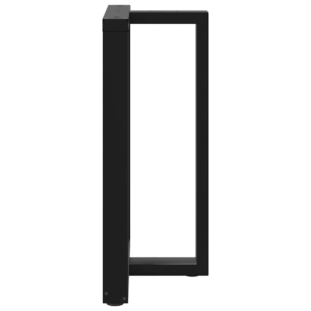 Pernas de mesa de bar em forma de T 2 peças aço preto 60x35x(90-91) cm - COMFORTXL - 5