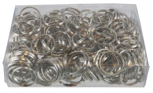 Set 20 Anelli Portachiavi In Metallo - Diametro 25 Mm, Colore Nero - Foto 5