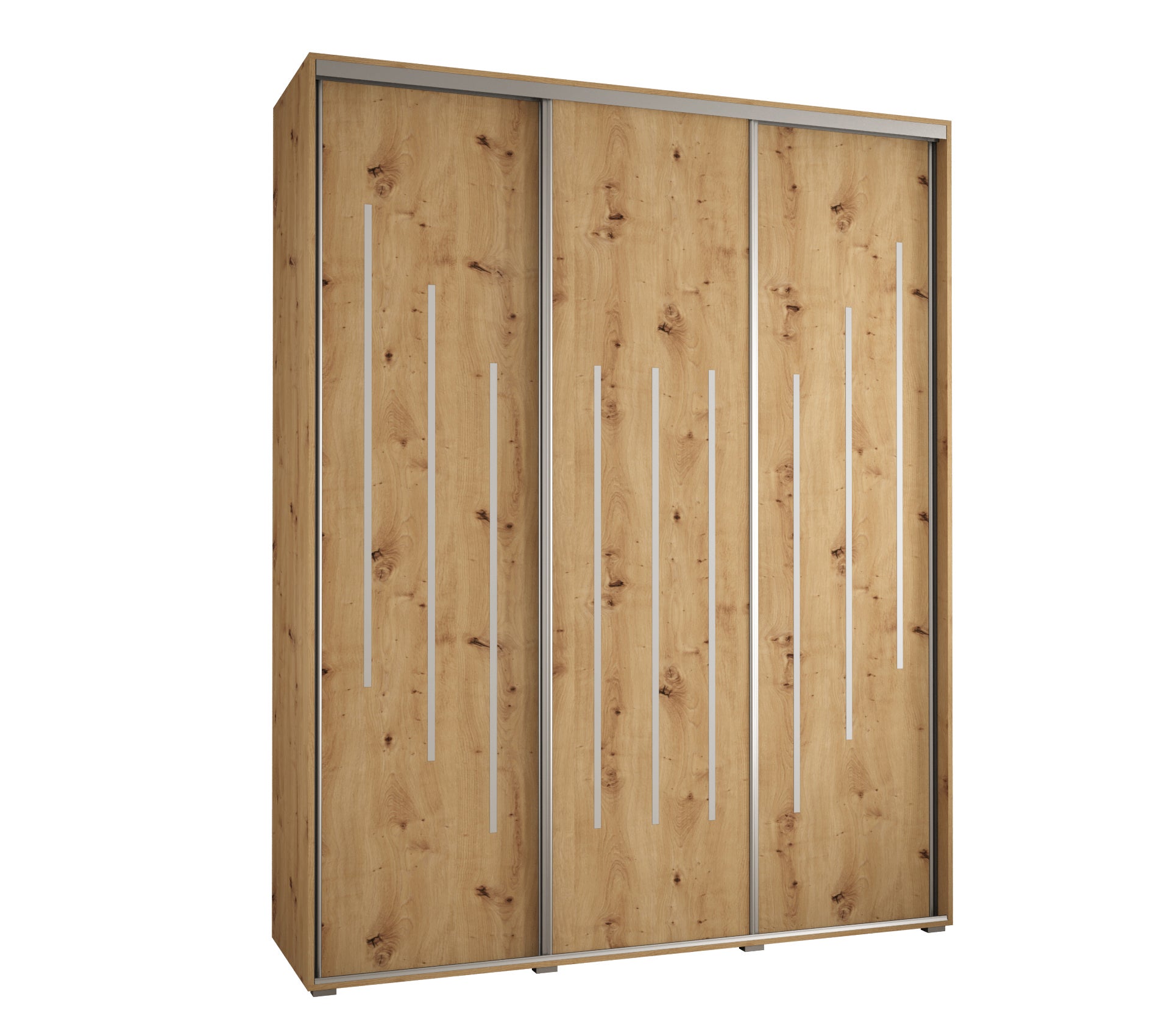 Szafa przesuwna wysoka Davos 8 190 x 60 x 235,2 cm artisan + artisan + u. srebrny - Abiks Meble