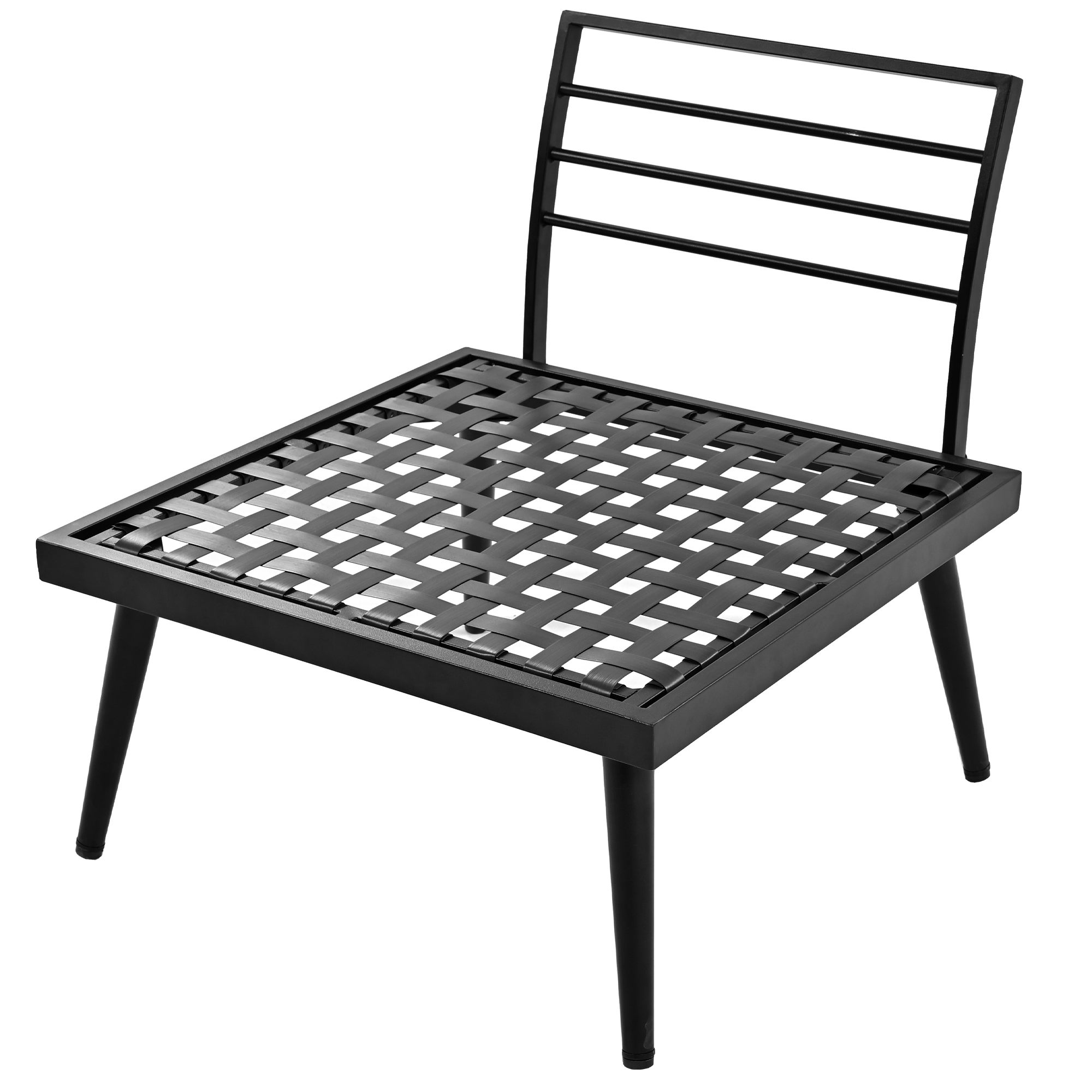 Salon bas de jardin en Métal Gris 6 personnes - 9