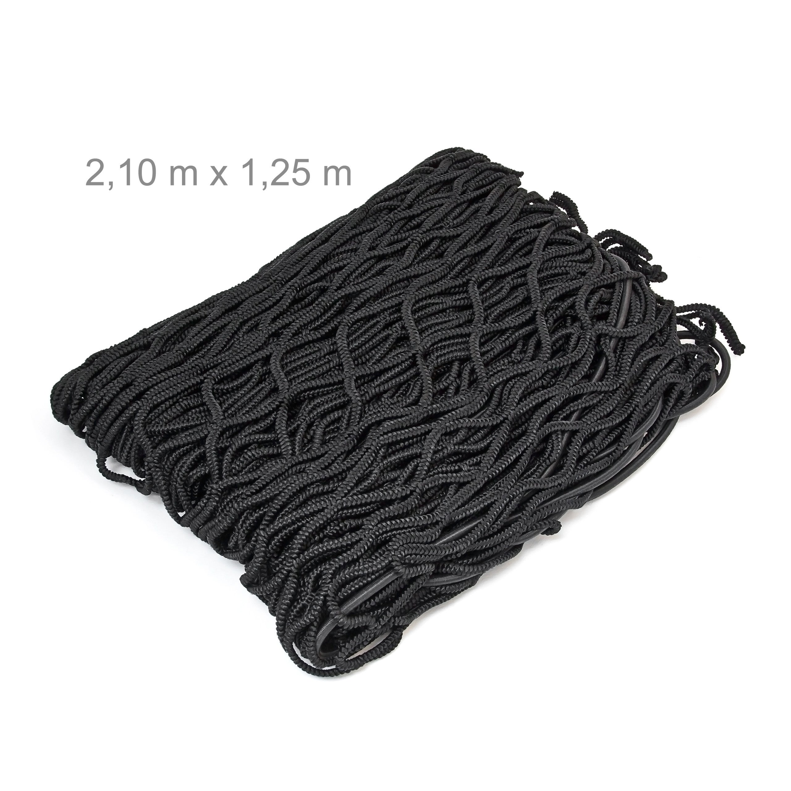 Filet de chargement en PE noir pour remorque et coffre, 2,10 x 1,25 m, extensible jusqu'à 3 x 2 m, Relaxdays - 5