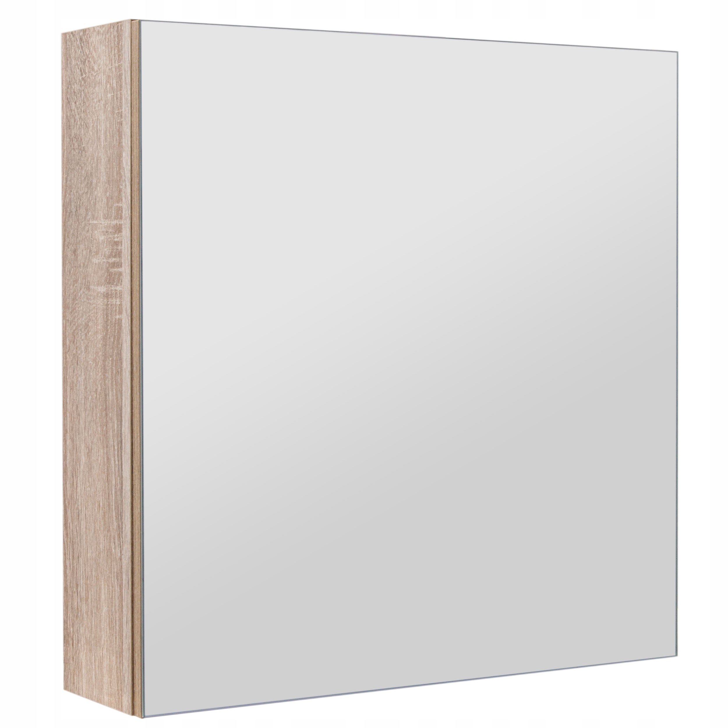 Szafka łazienkowa z lustrem lustrzana wisząca do łazienki dąb sonoma 60 cm