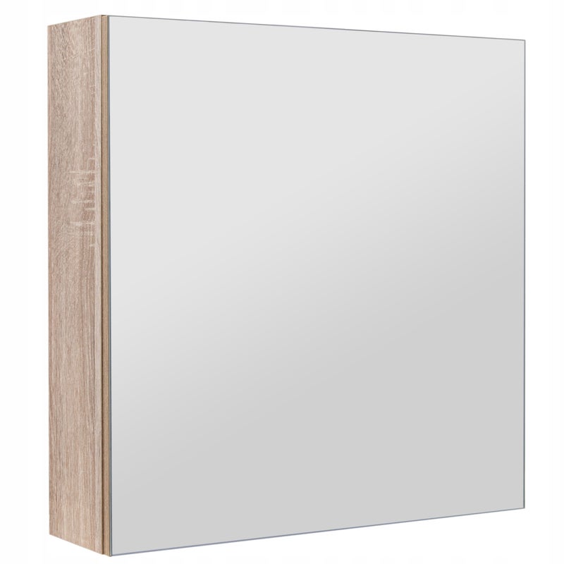 Szafka łazienkowa z lustrem lustrzana wisząca do łazienki dąb sonoma 60 cm