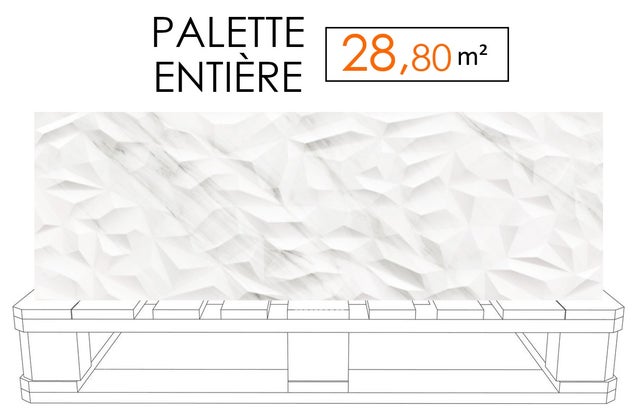 FAIENCE RELIEF SPACE TASOS 40 X 120 RECTIFIÉ - Palette entière de 28,80m²