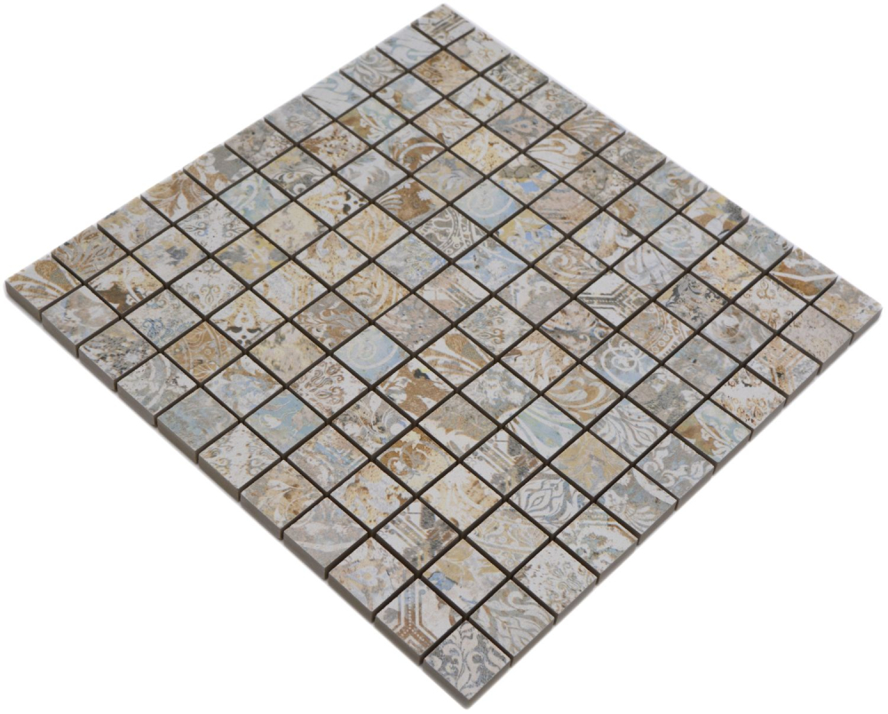Qudrat Mosaïque De Verre Gris Brun Mélange Sera Carreaux Dosseret Revetement Mural Cuisine 88 0412 97028230