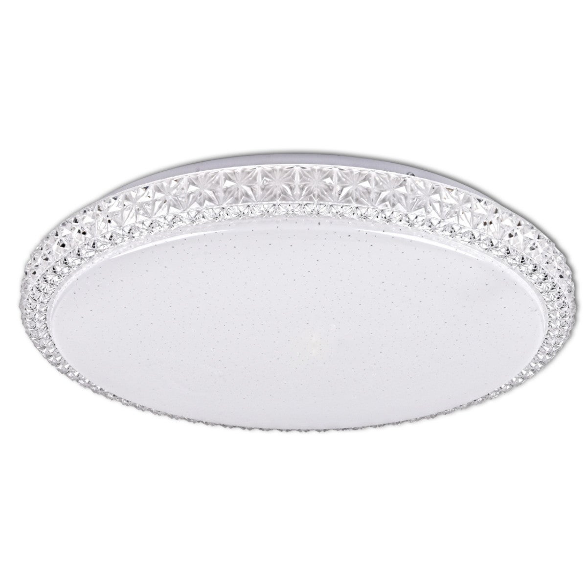 Plafon Irina okrągły biało-przeźroczysty akryl LED 68W 3000K-6500K 7500lm z pilotem wym: 7 x 50 cm IP20 tworzywo sztuczne Polux