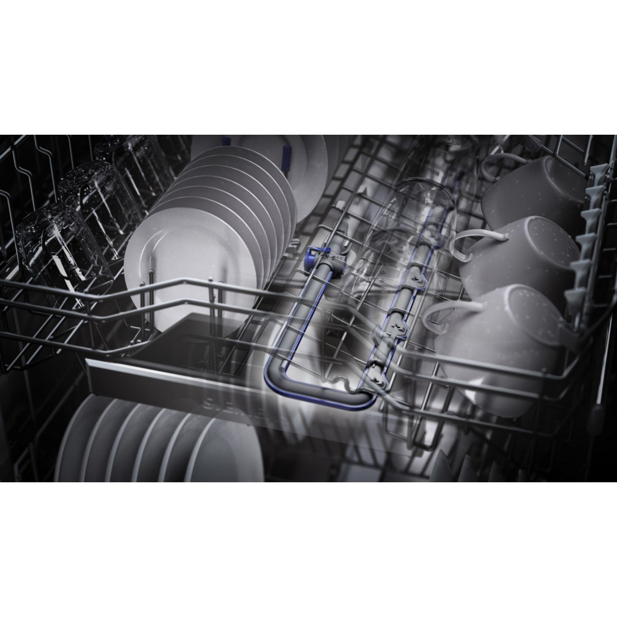 Lave vaisselle encastrable SIEMENS SN95EX12CE, iQ500, glassZone - 2
