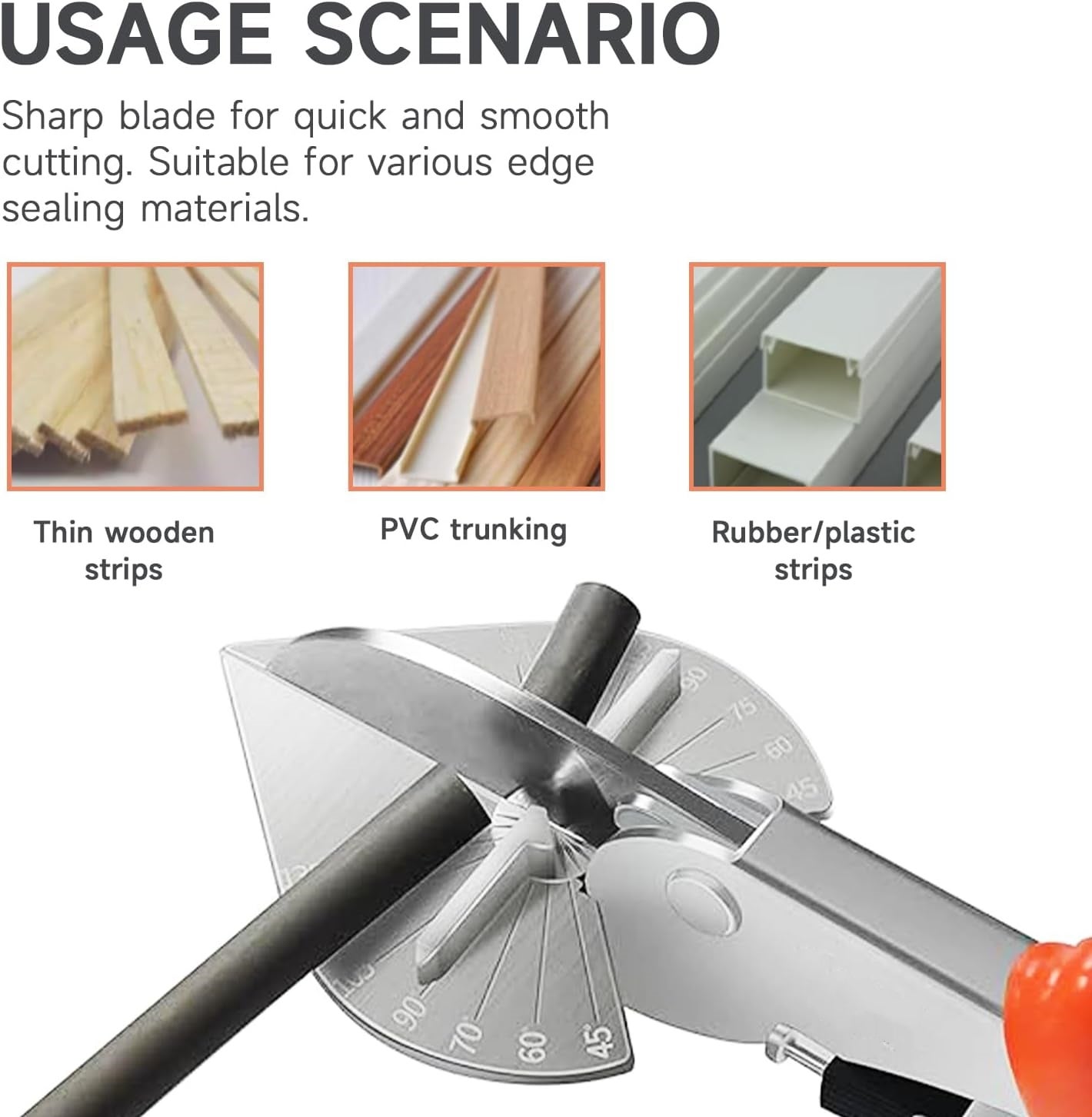 Tronchese per tagli obliqui per il taglio angolare di modanature e finiture regolabile da gradi a gradi utensili manuali per tagliare il legno - 5