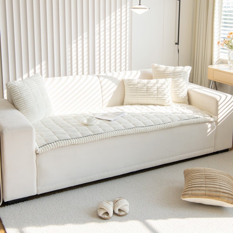 Protège-canapé antidérapant et adapté aux animaux de compagnie, avec un design à volants, adapté au canapé modulaire 70*150cm - 8