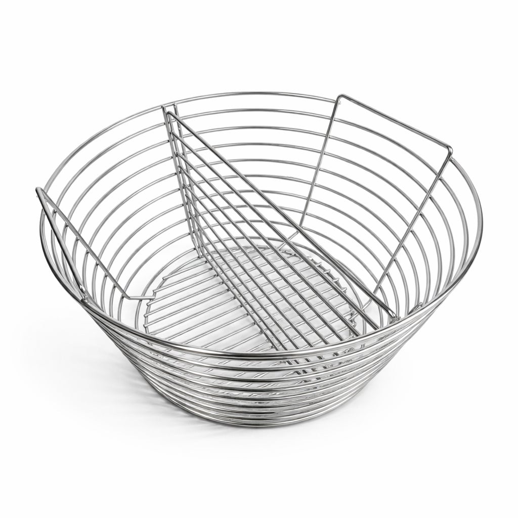 Panier à charbon de bois en acier inoxydable Patton pour barbecue kamado 22