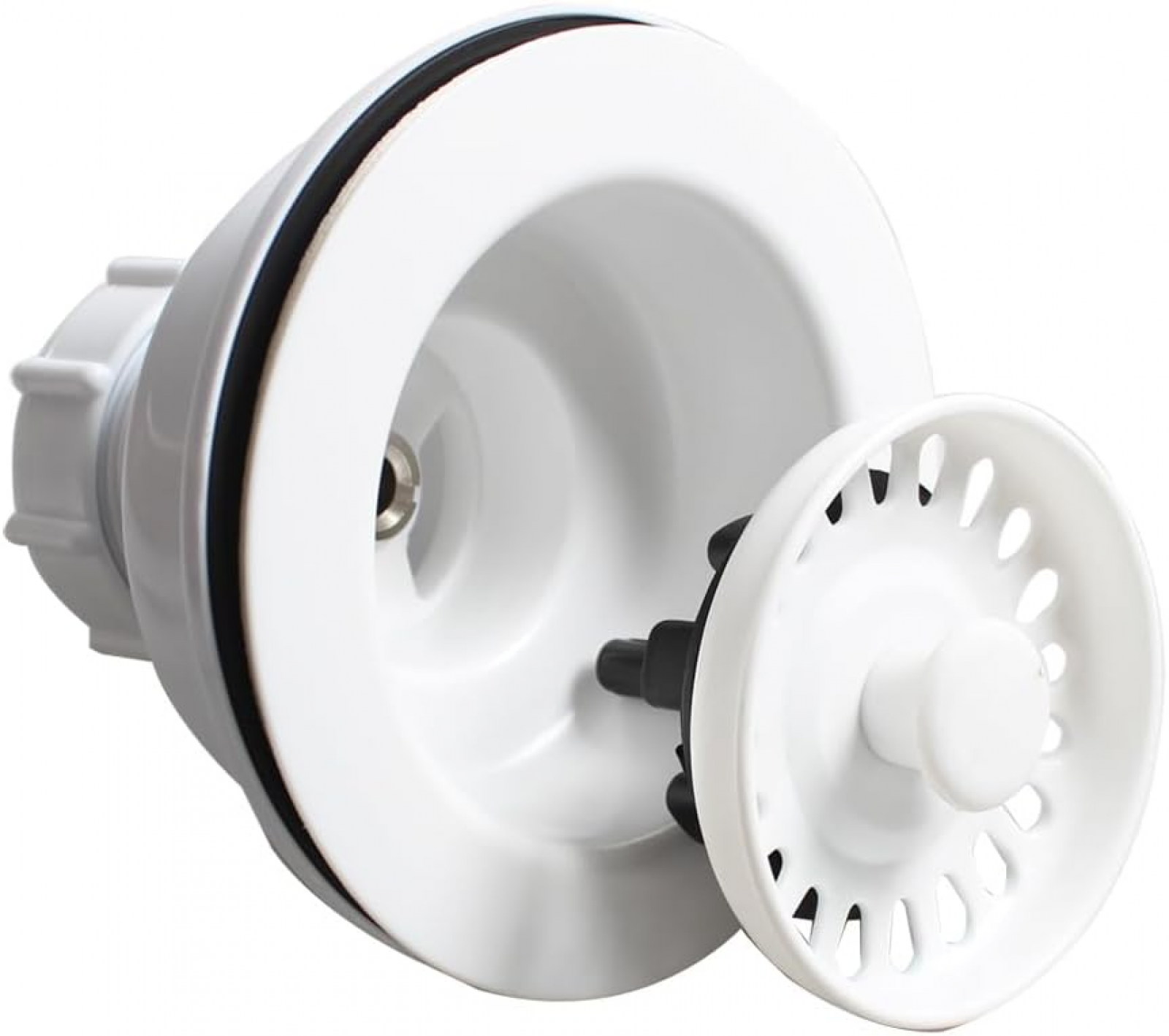 Sourcing Map Tappo Per Scarico Lavello Cucina In Gomma E Acciaio, Per Smaltimento Rifiuti, Diametro 8,6 Cm, 83x68x36 Mm - 2
