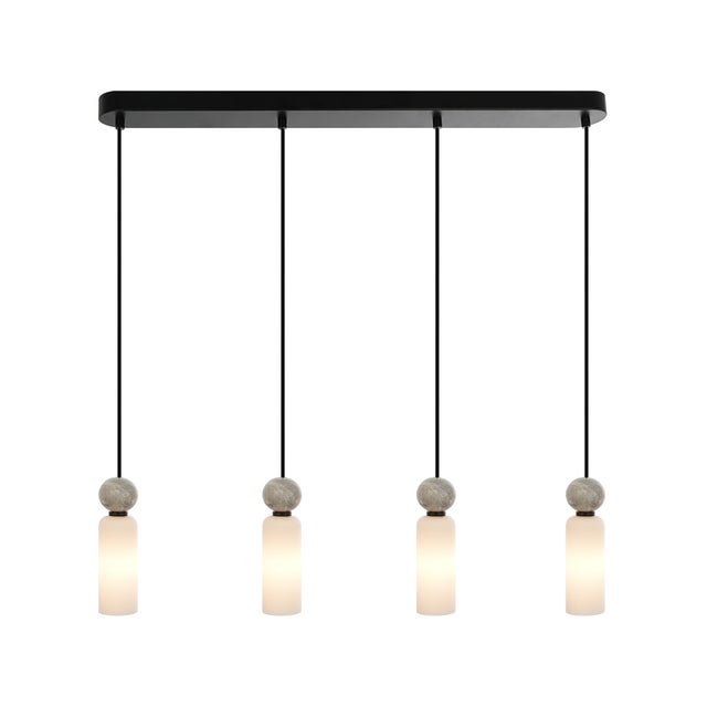 Lampa wisząca SANTOS czarna matowa 4 x G9 x 40W wym: 185 x 81 x 6 cm Italux