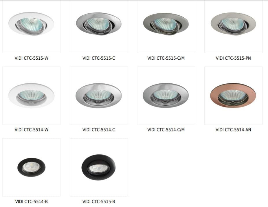 Spot Plafond Encastrable - Aluminium Chromé - Ø77mm - GX5.3 - Kanlux VIDI - 4