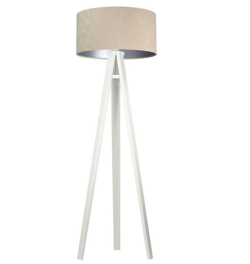 Lampa stojąca HOME 50 beżowa/srebrna/biała
