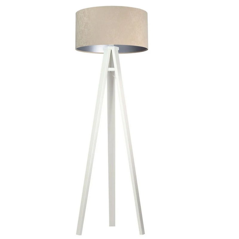 Lampa stojąca HOME 50 beżowa/srebrna/biała