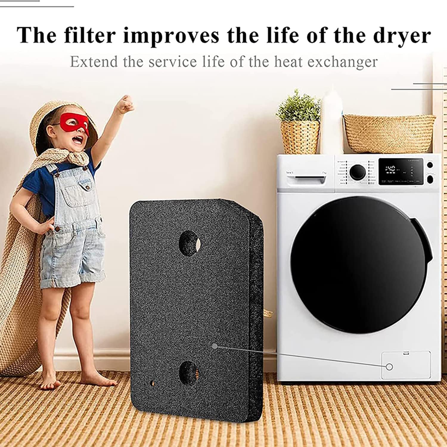 Filtr gąbkowy piankowy do suszarek kondensacyjnych - odpowiedni do suszarek bębnowych Miele - 210 x 155 x 30 mm - 09164761 -9164761 - 6