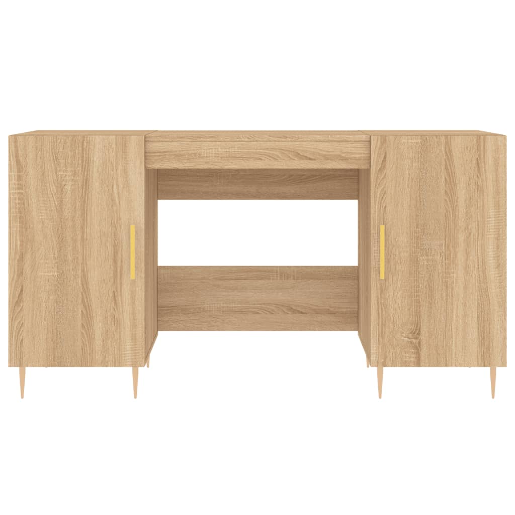 Bureau，Table de travail，Table d'étude chêne sonoma 140x50x75 cm bois d'ingénierie CWV53729 - 6