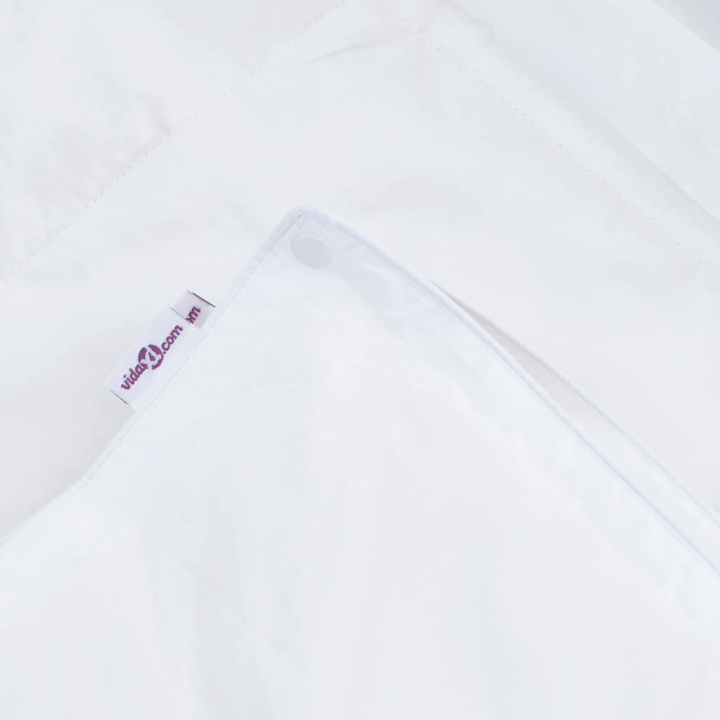 Couette avec oreiller 2 pcs | Duvet Blanc 135 x 220 cm Bas - 9