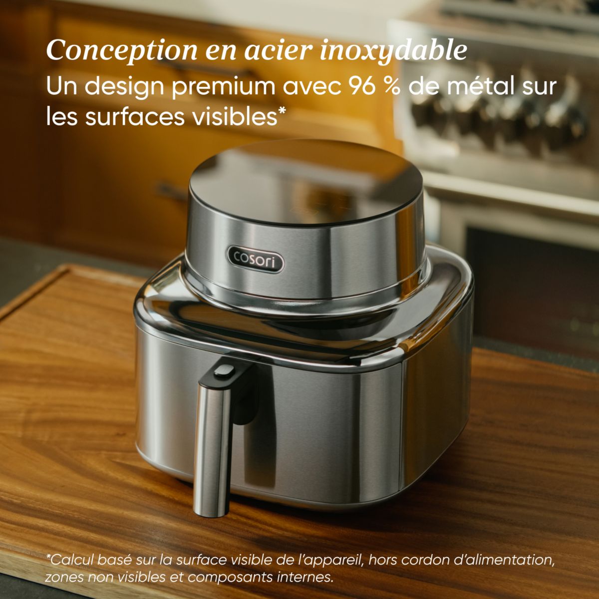 Cosori ICONIC Single Smart 6,2L de acero inoxidable con cesta LIBRE de PFAS - 4