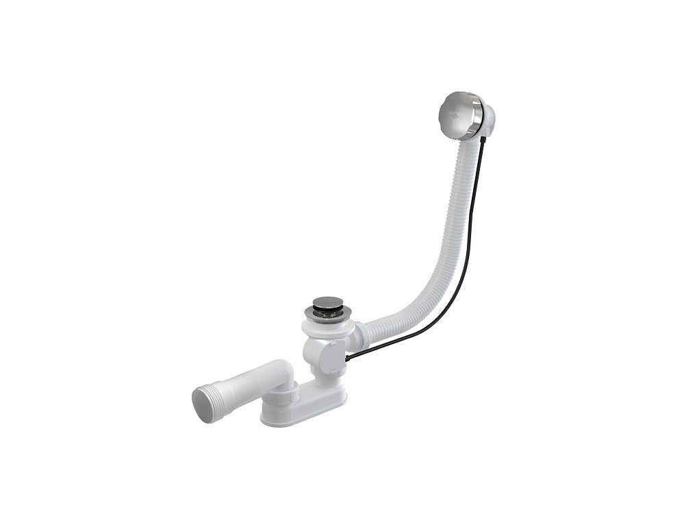 Vidage pour baignoire automatique chrome en acier inoxydable - BES - 3