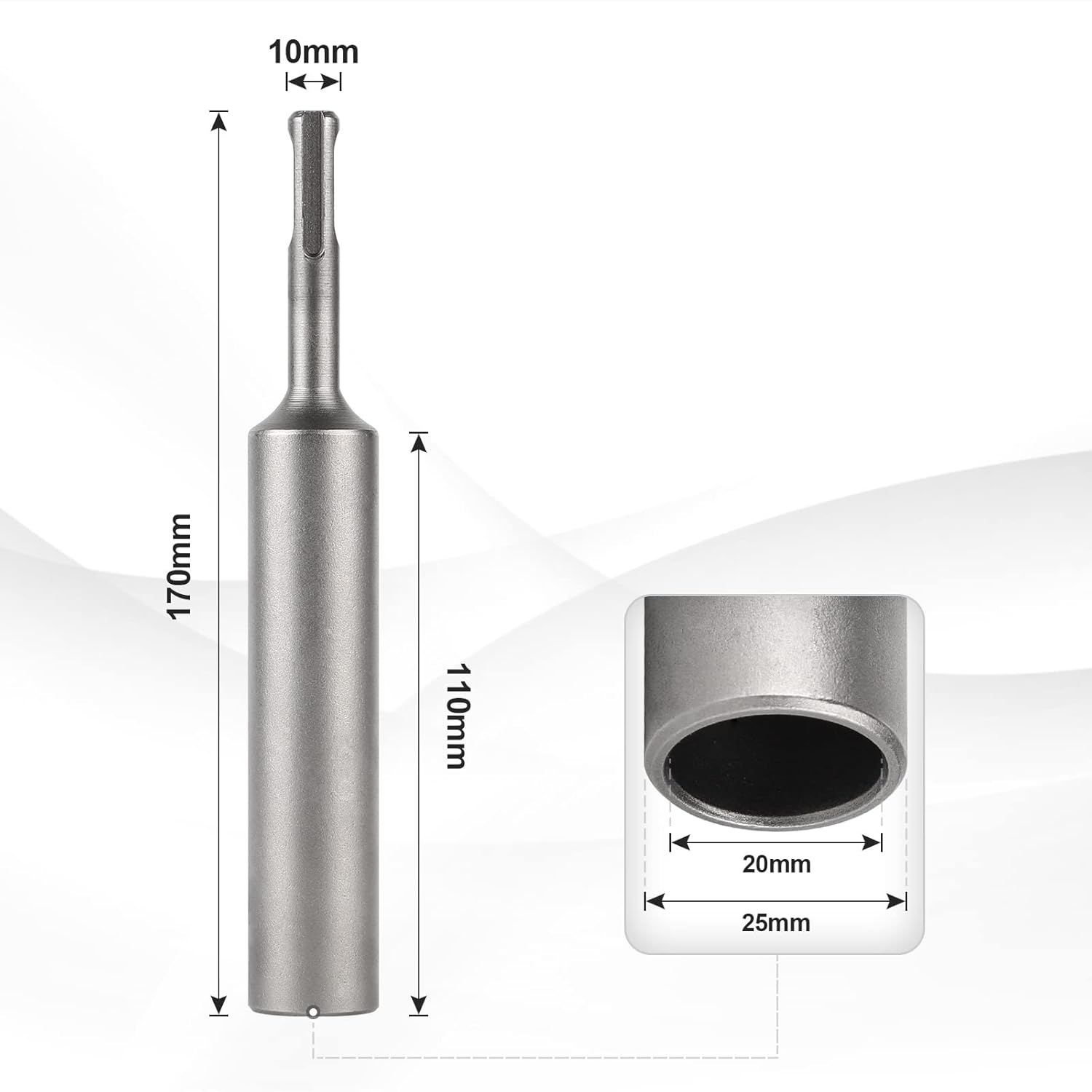 Bouterolle d'Enfoncement SDS Plus - Ø 20mm, Longueur 180mm, Pour Percage et Forage - 2
