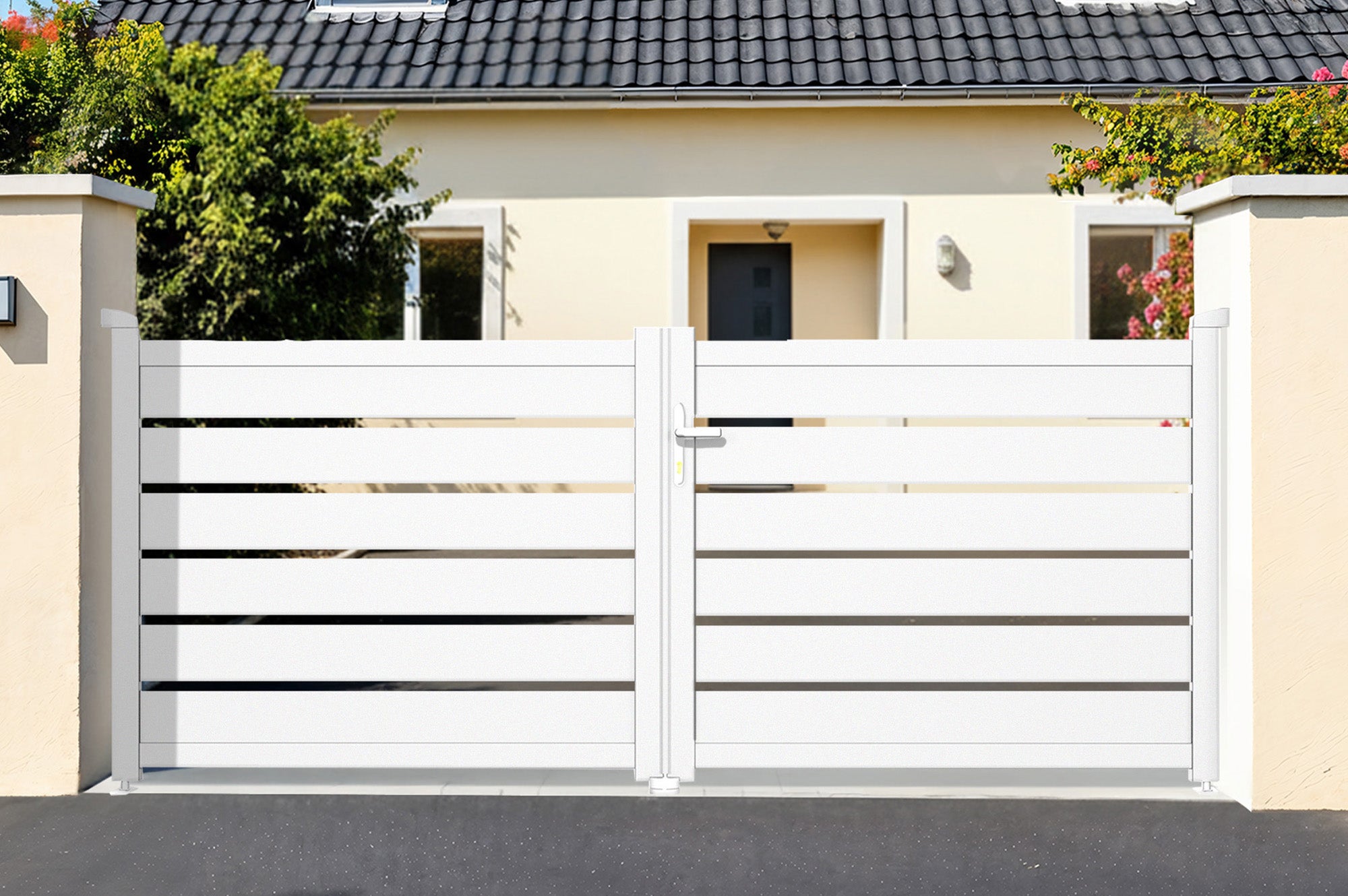 Brama aluminiowa dwuskrzydłowa 4m VOGEL 400B120 Biała