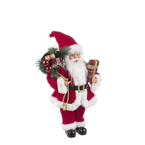 Babbo Natale Pupazzo Tradizionale Con Vestito Rosso Per Interni Ed Esterni Medium 36 X 22 X H 60 Cm 83600429