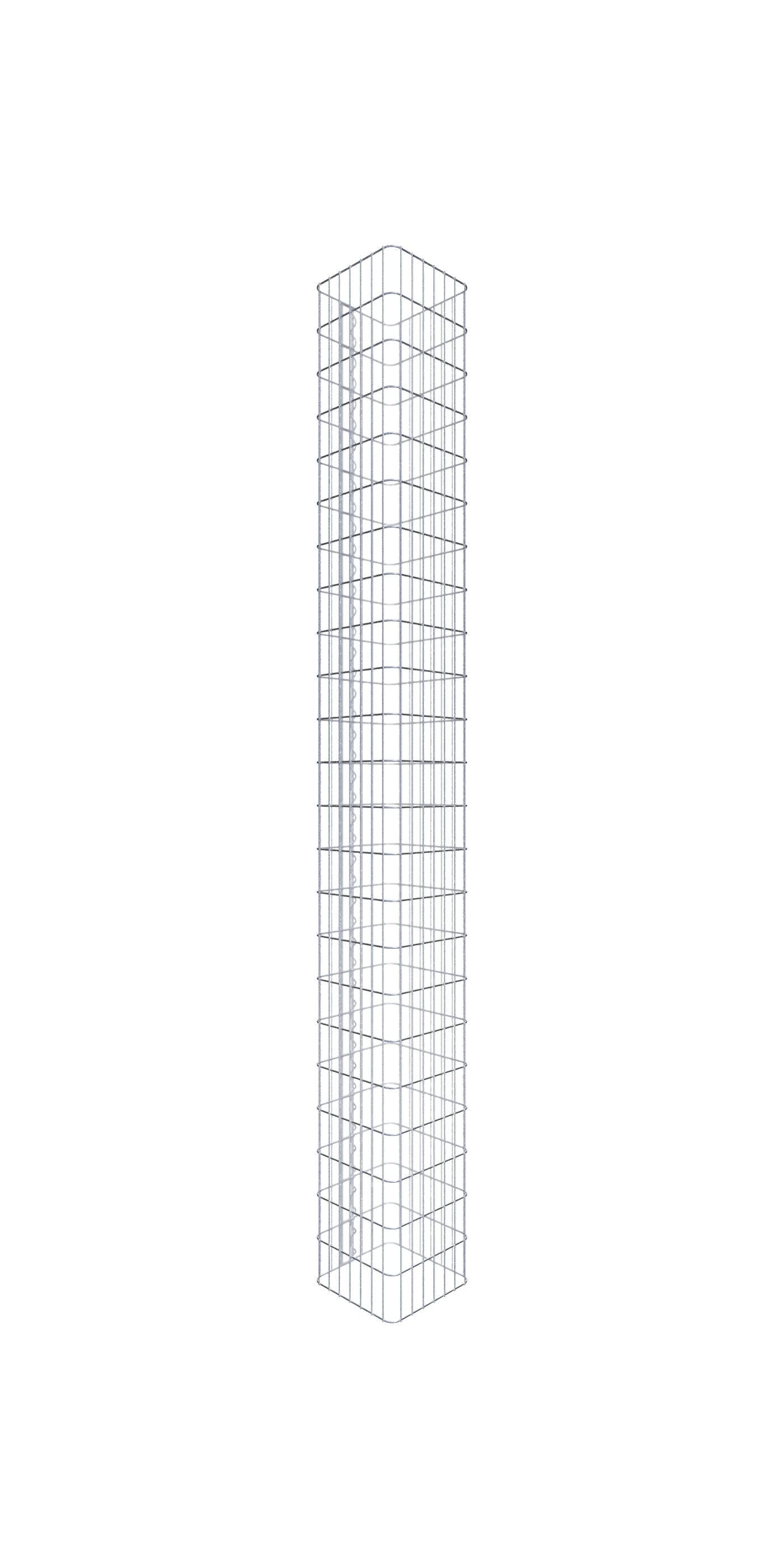 Kolumna gabionowa 37 x 37 cm, kwadrat MW 5 x 10 cm - Wysokość: 2,30 m