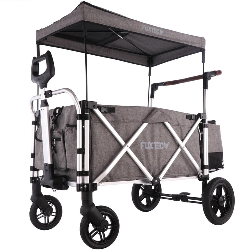 Wózek PREMIUM SZARY FUXTEC FX-CTL900, dach, szuflada, 5-punktowy pas