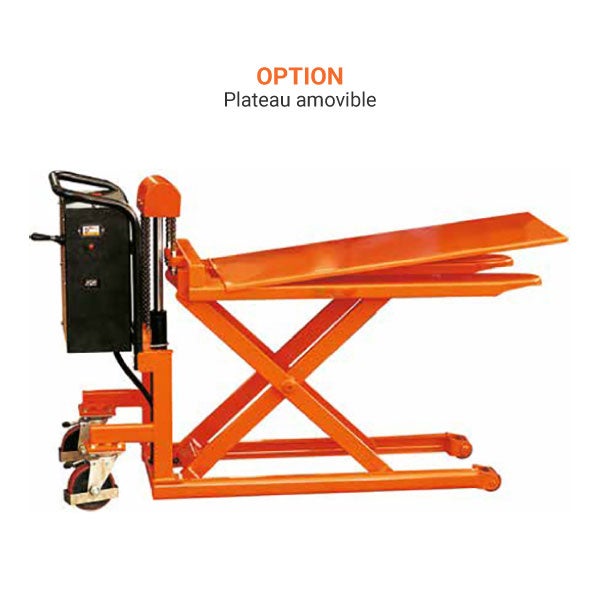 Transpalette manuel avec levée haute à grande stabilité - Fourches 1115x690mm - Levée max 830mm - Capacité 1T - SL100L - 4