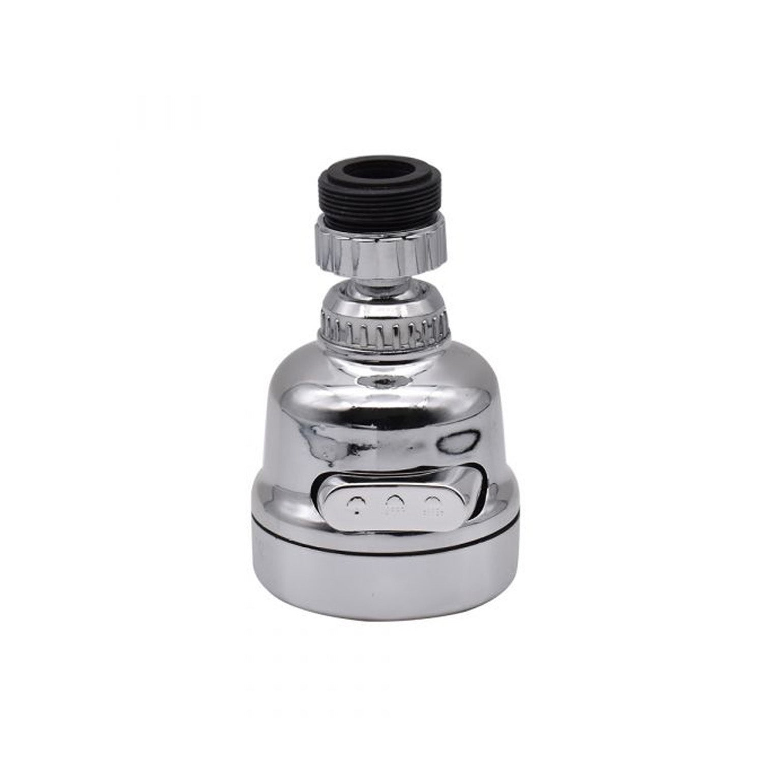 Cap duș rotativ 360° Feridras Eco Getto pentru baterie bucătărie, ABS + inox cromat, 3 moduri pulverizare, presiune ajustabilă