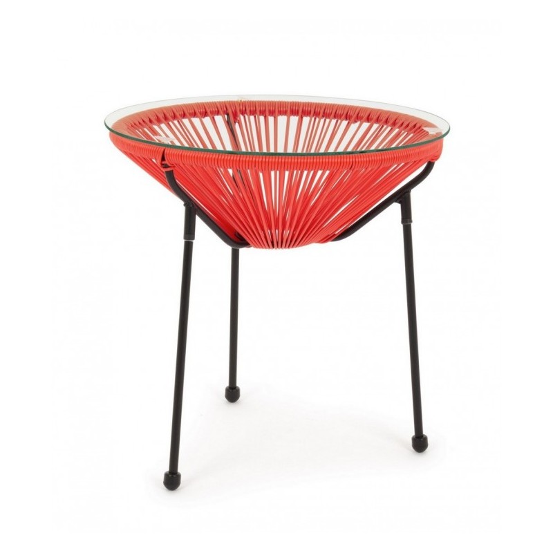 Table basse avec verre Parker Tomato 50 diamètre - 5