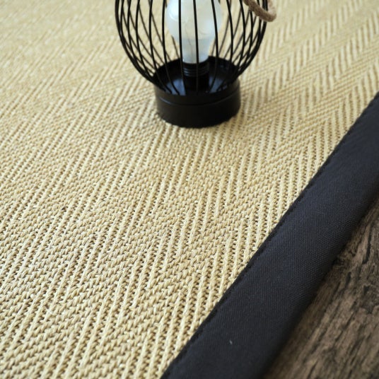 Tapis en sisal naturel - Veracruz chevron - Blanchi et anthracite - 160 x 230 cm - 4