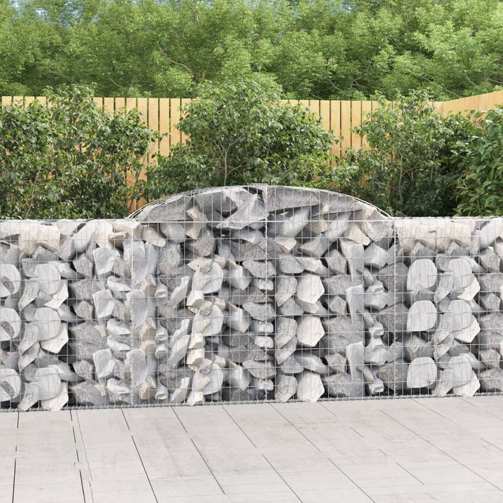 Kosze gabionowe, 10 szt, 300x50x100/120cm, galwanizowane żelazo vidaXL