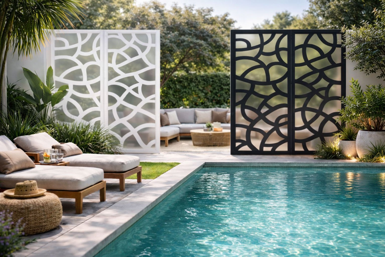 SUNFLOWERS - Panel de PVC Perforado - Parasol - medida 73x73 cm - espesor 1 cm - color NEGRO - 6