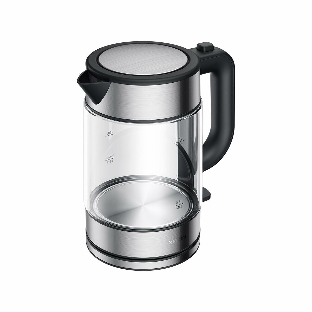 Hervidor xiaomi bhr7423eu negro transparente plateado acero inoxidable vidrio de borosilicato 1850-2200 w 1,7 l