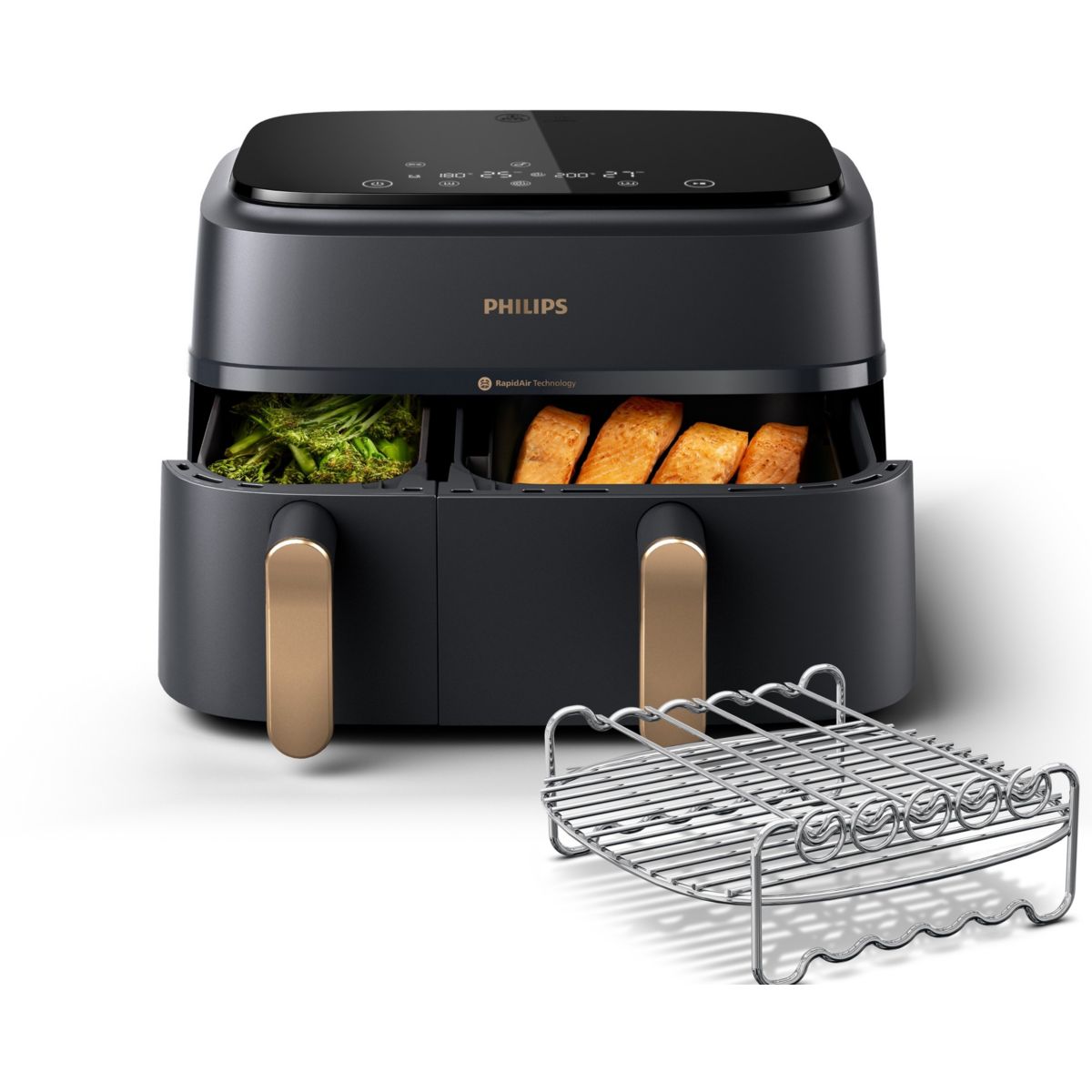 Philips Serie 3000 Airfryer Con Doble Cesta Na352/04 - Imagen 3