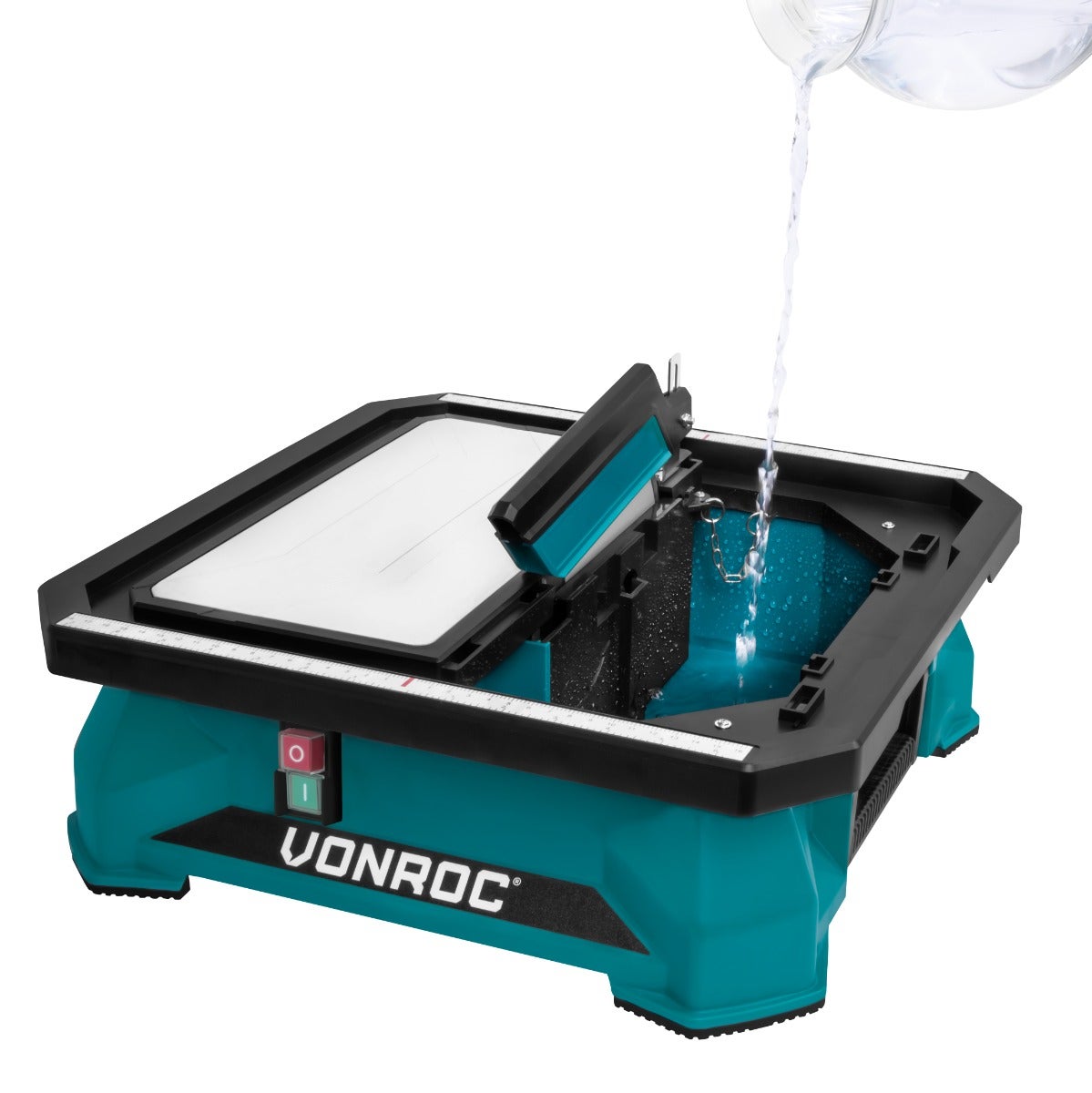 Coupe-carreaux VONROC 650W -180mm - Réservoir d'eau intégré - Plan de travail en acier inoxydable large - 5