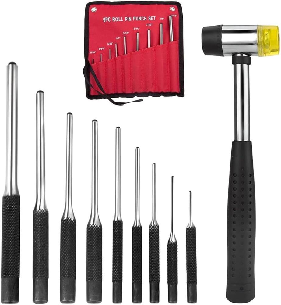 Ensemble de poinçons à vis avec poignée en bois et poinçon de 1,5 à 4