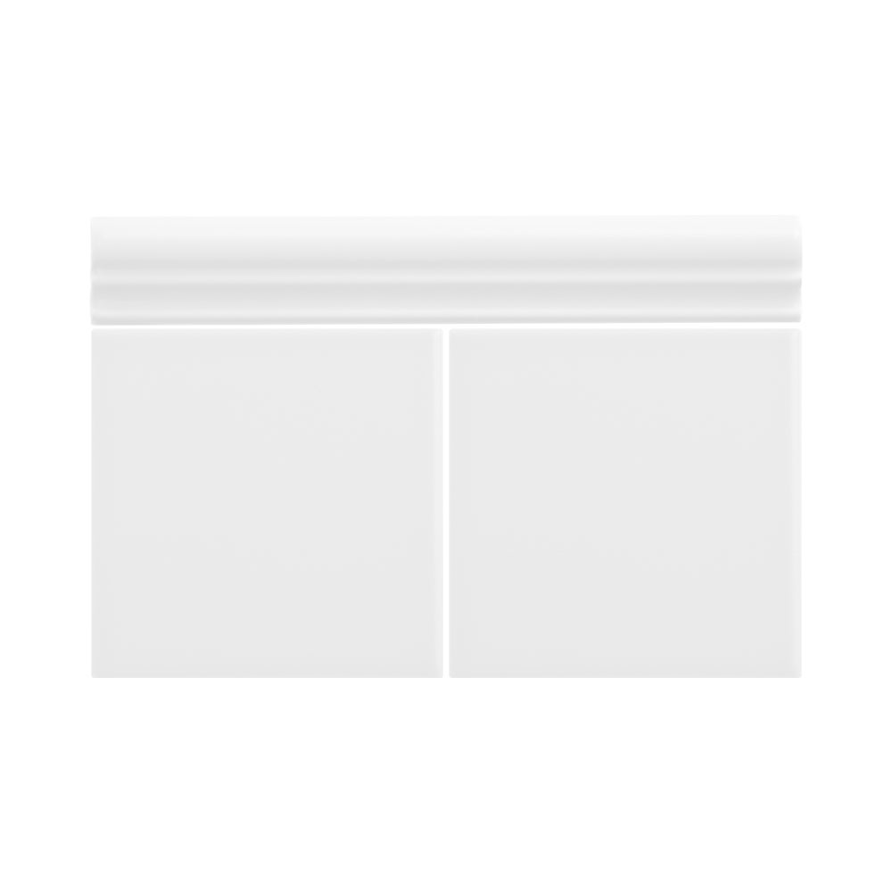 Moulure pour carrelage 3x20 cm Couleur Blanc mat (1 pièce) - 2