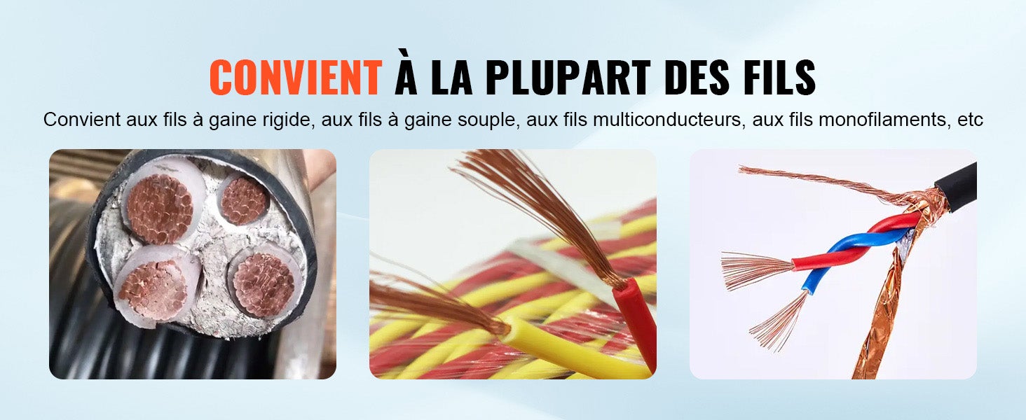 Machine à dénuder les fils automatique,SucceBuy dénudeur de câbles électriques de 0,06'' à 0,98'',60 W,éplucheur de fils avec référence profondeur - 9