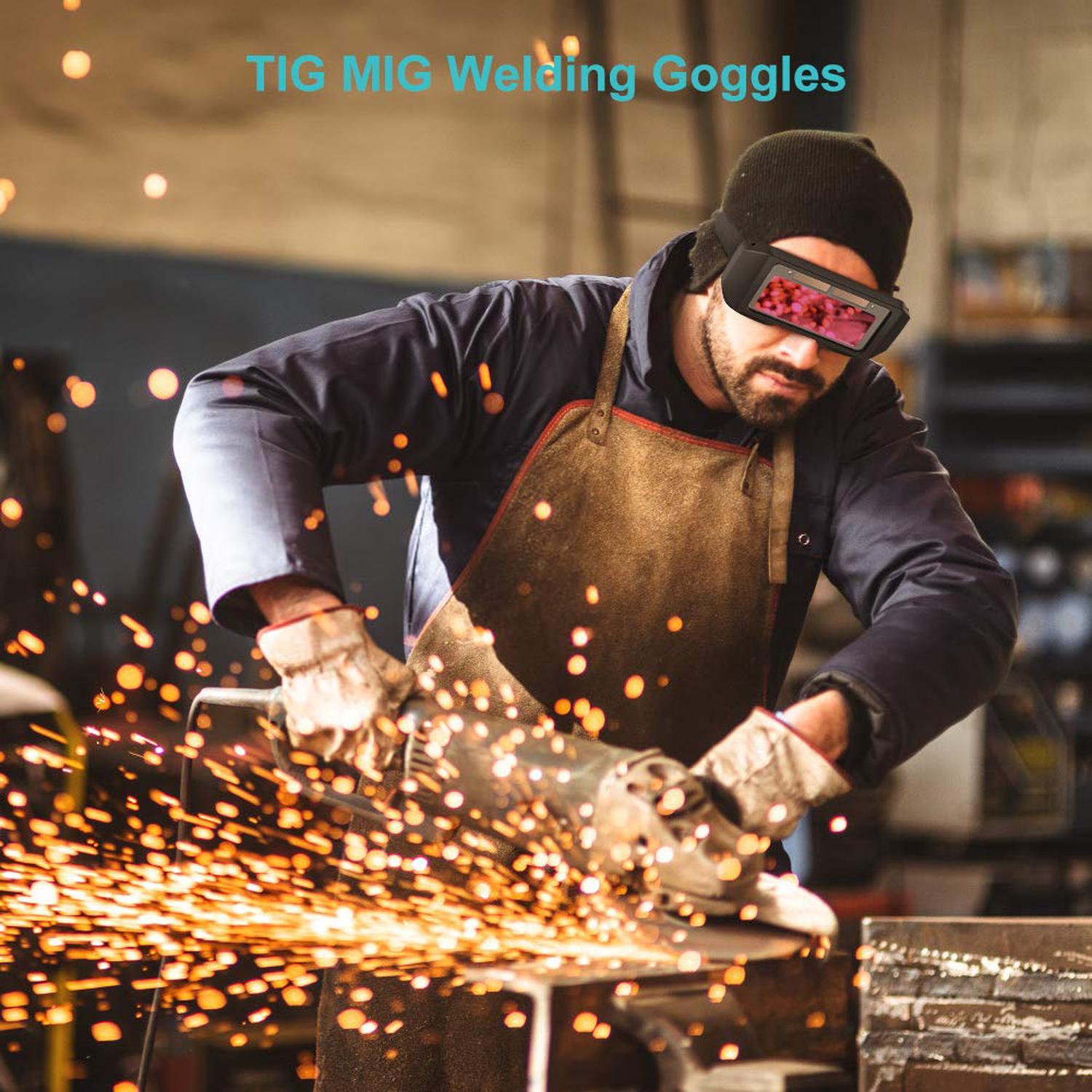 Lunettes de Soudure, Masque de Soudeur Automatique, Auto-assombrissantes Solaires Lentilles Lunettes Soudeur pour Protection des Yeux - 7