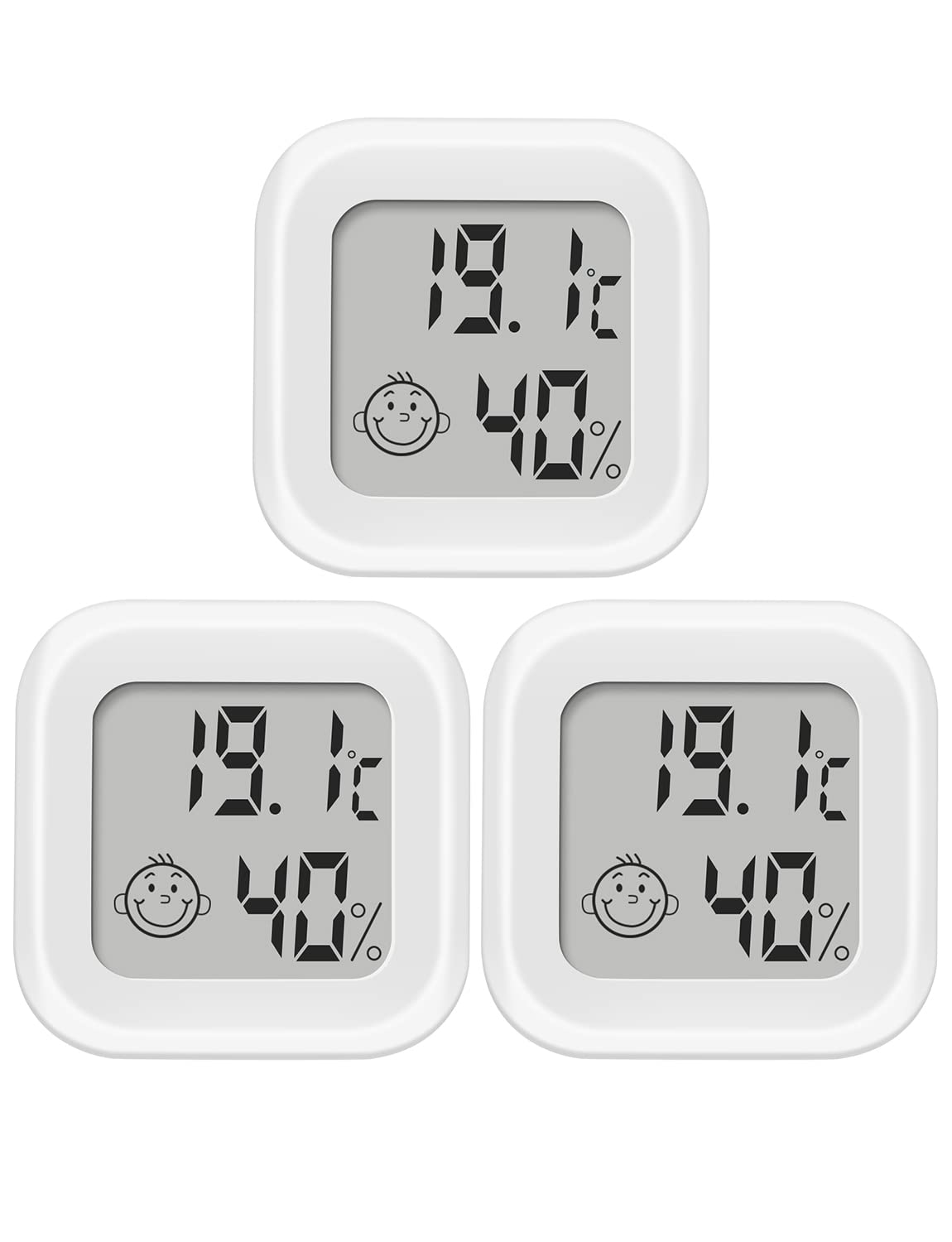 Miniaturowy Termometr Higrometr Wewnętrzny Cyfrowy Precyzyjny Wyświetlacz Komfortu Temperatura ℃/℉ z Możliwością Wyboru