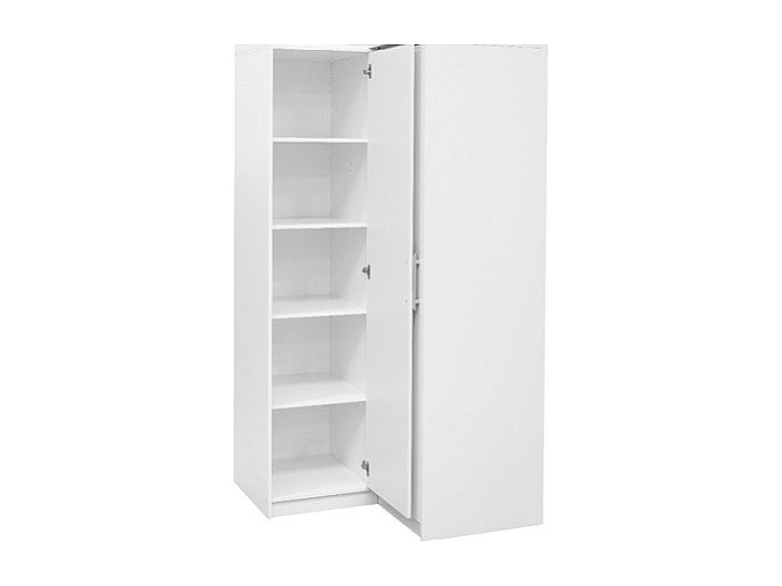 Armoire d'angle 2 portes - L115 cm - Blanc - LIZANDRO - 3