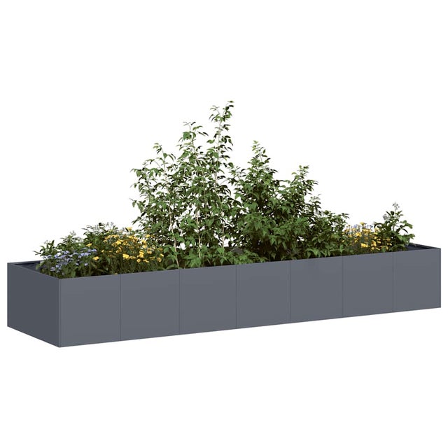 Fioriera Rettangolare Stefanplast Natural Stile Rattan Bianco - 80x40x34h - Per Giardino E Casa
