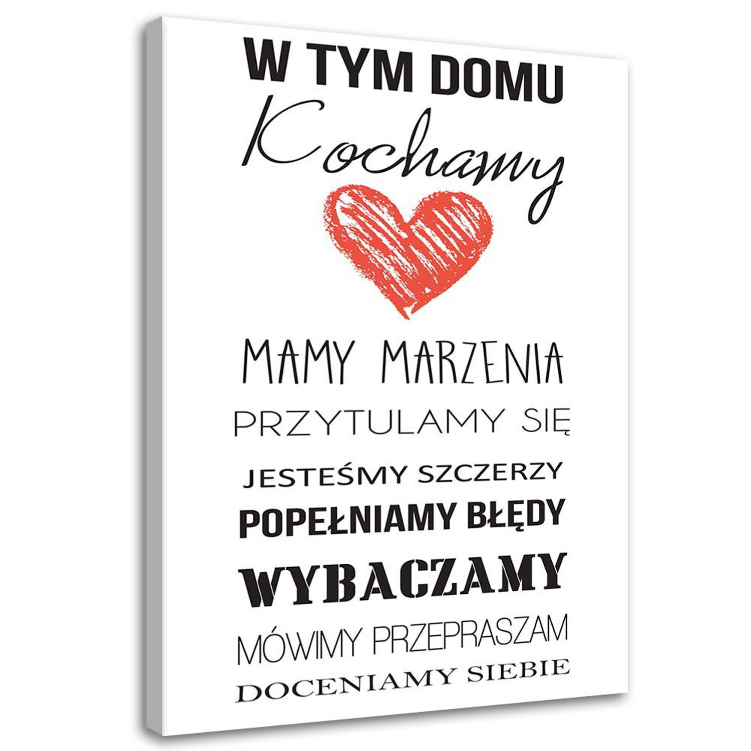 Obraz na płótnie, W tym domu 80x120