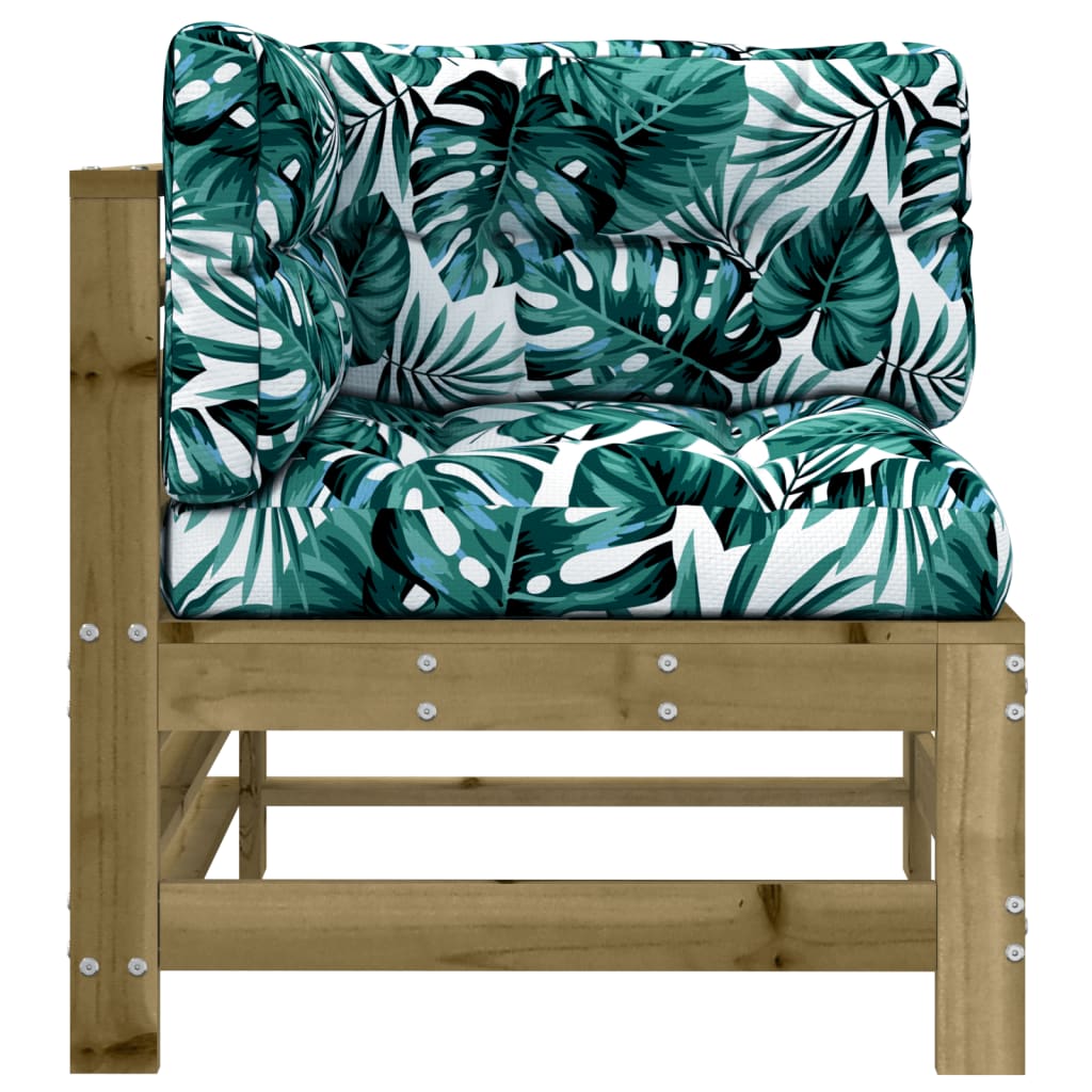 Maison Exclusive - Divani Angolari con Cuscini 2 pz in Legno Impregnato di Pino - 5