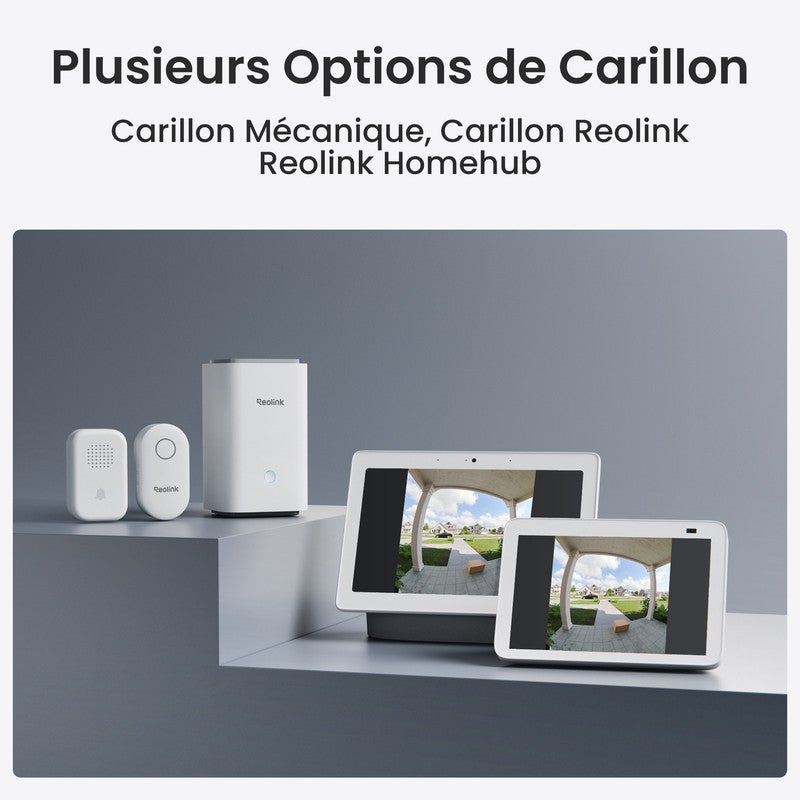Sonnette Vidéo Batterie caméra 2K 4MP avec Chime, Détection Intelligente, 2,4/5GHz WiFi, Vision Nocturne, Reolink - 7