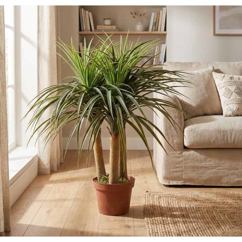Plante Artificielle Nolina 75cm avec pot | Plantes en plastique pour la décoration de jardin intérieur et extérieur - 5